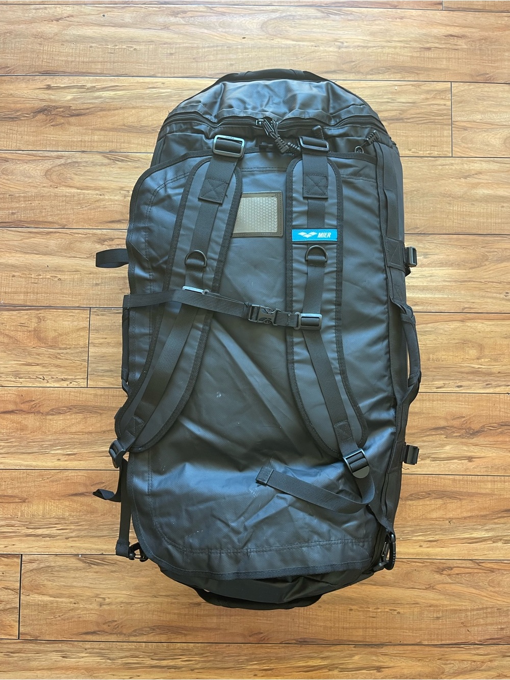 MIER 10110033-9007 Large Black 90L Waterproof Convertible Duffle Bag Backpack